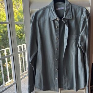 Zara Men's Casual Gray Button-Down Shirt